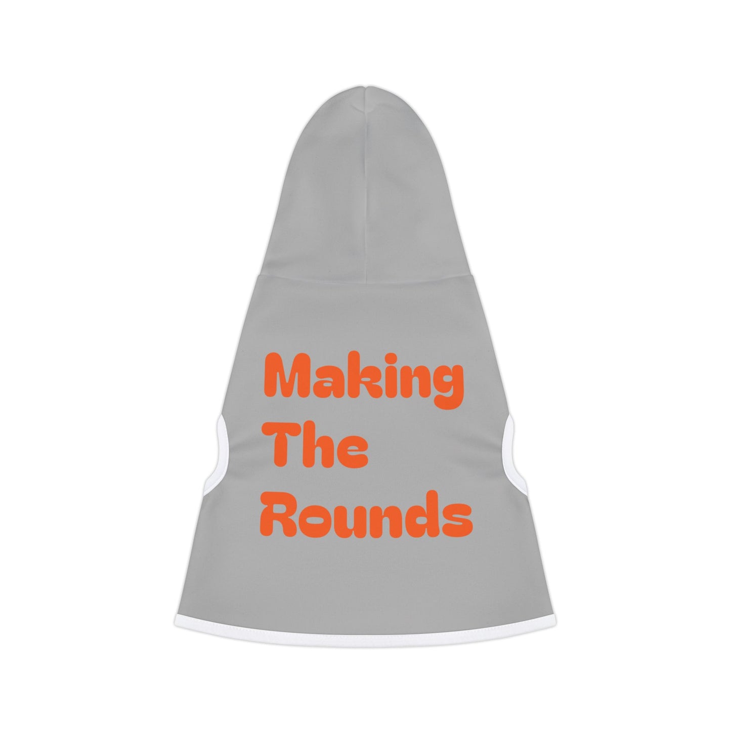 Making The Rounds Grey / Orange Pet Hoodie