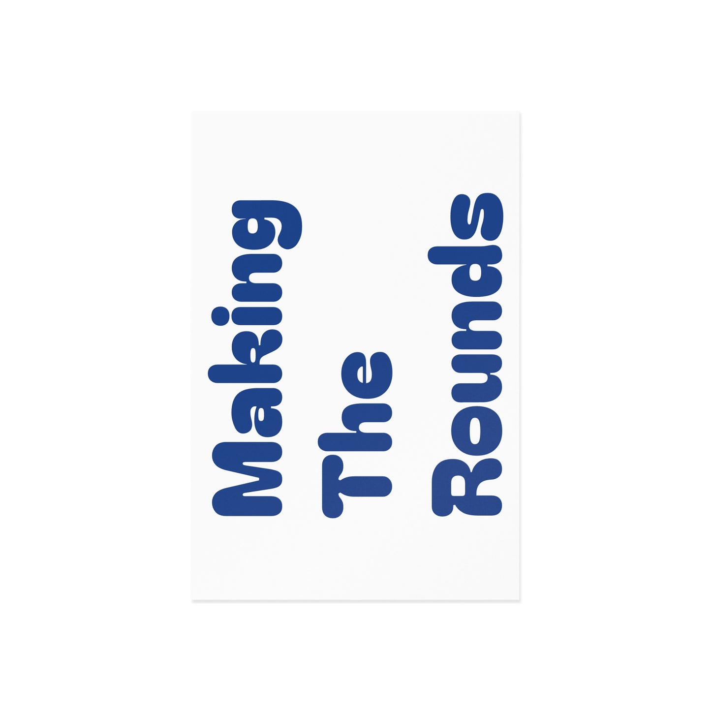 Making The Rounds Dark Blue Fine Art Postcards