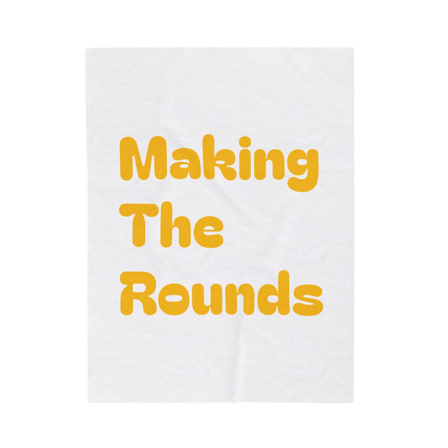 Making The Rounds Yellow Velveteen Plush Blanket