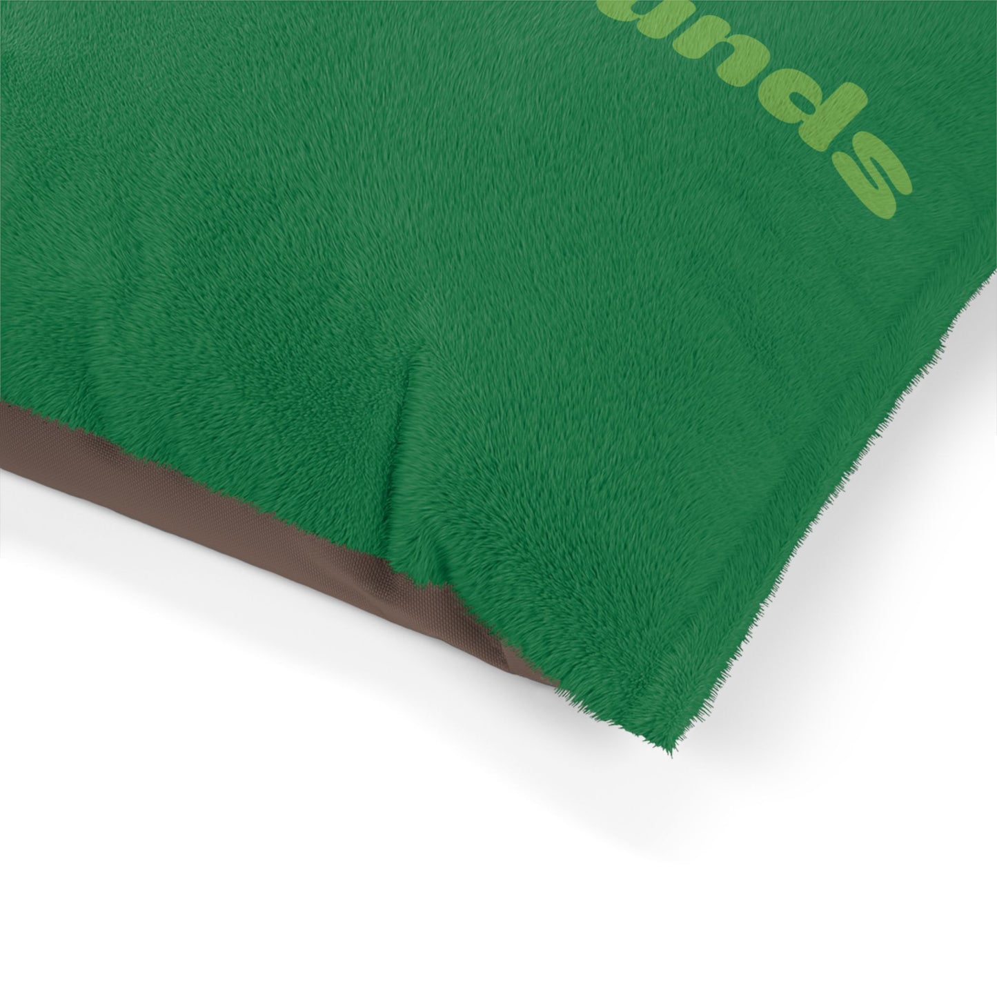 Making The Rounds Dark Green with Light Green Pet Bed