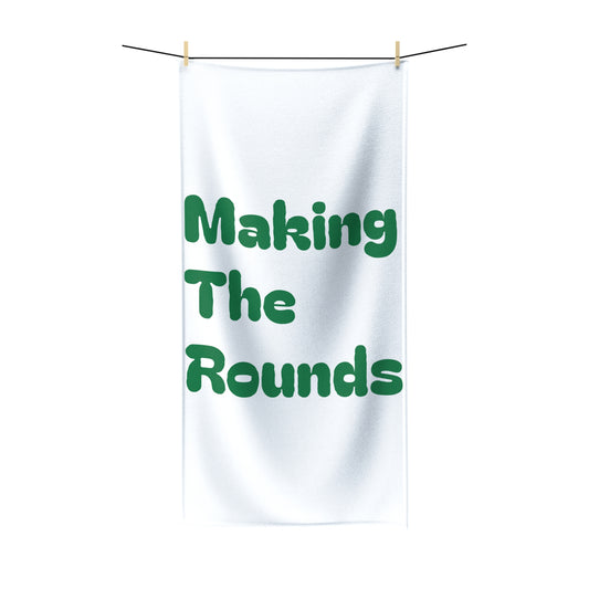 Making The Rounds Green Polycotton Towel