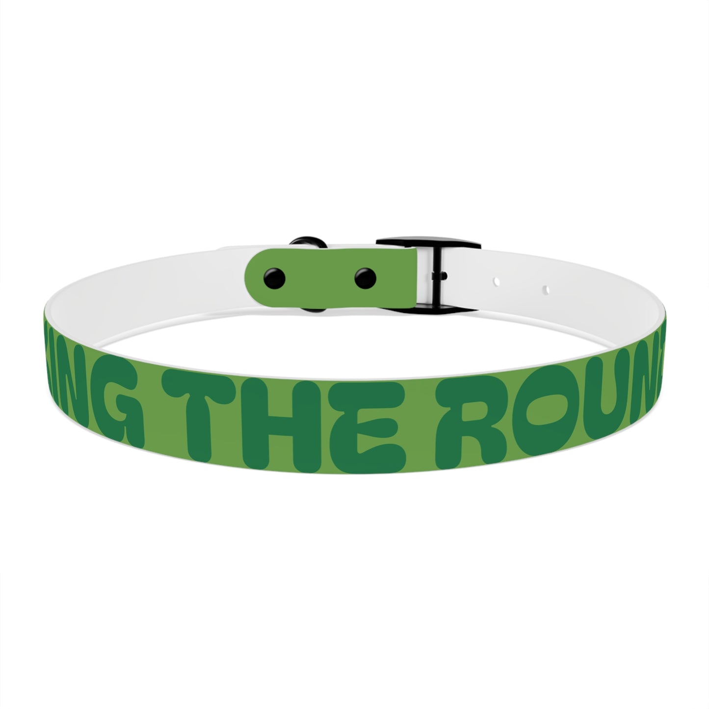 Making The Rounds Green Dog Collar