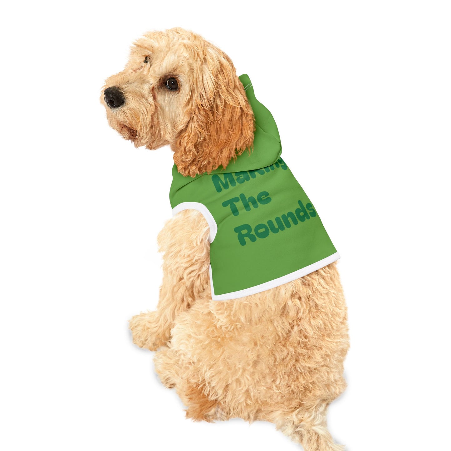 Making The Rounds Green / Green Pet Hoodie