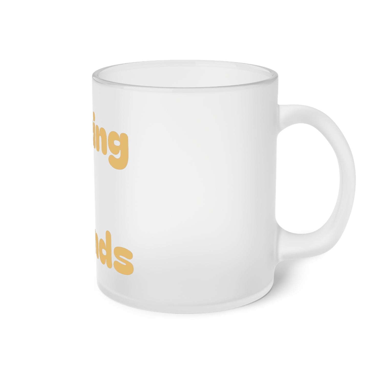 Making The Rounds [Yellow] Frosted Glass Mug