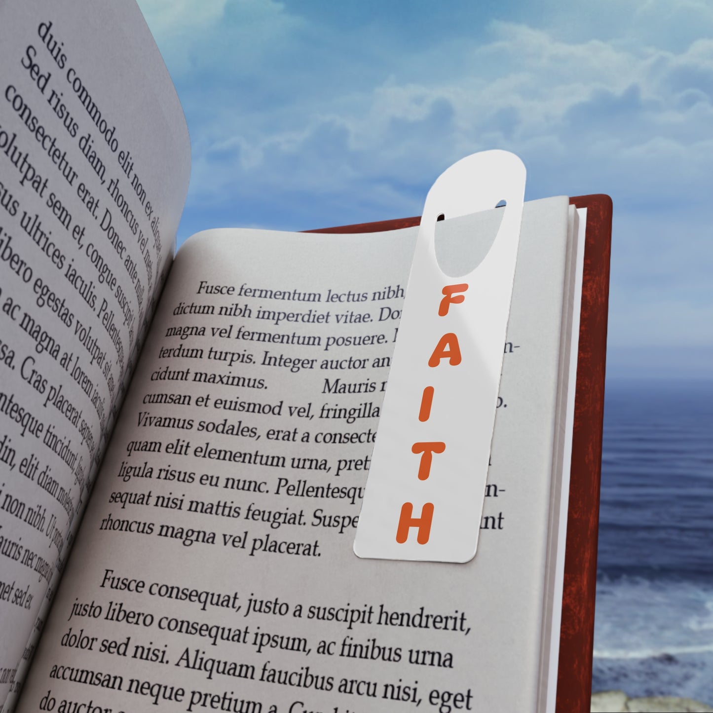 Faith Bookmark--Orange