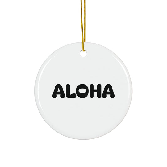 Aloha Black Decorative Ceramic Ornaments, Double-Sided (1pc, 3pcs, 5pcs, 10pcs)