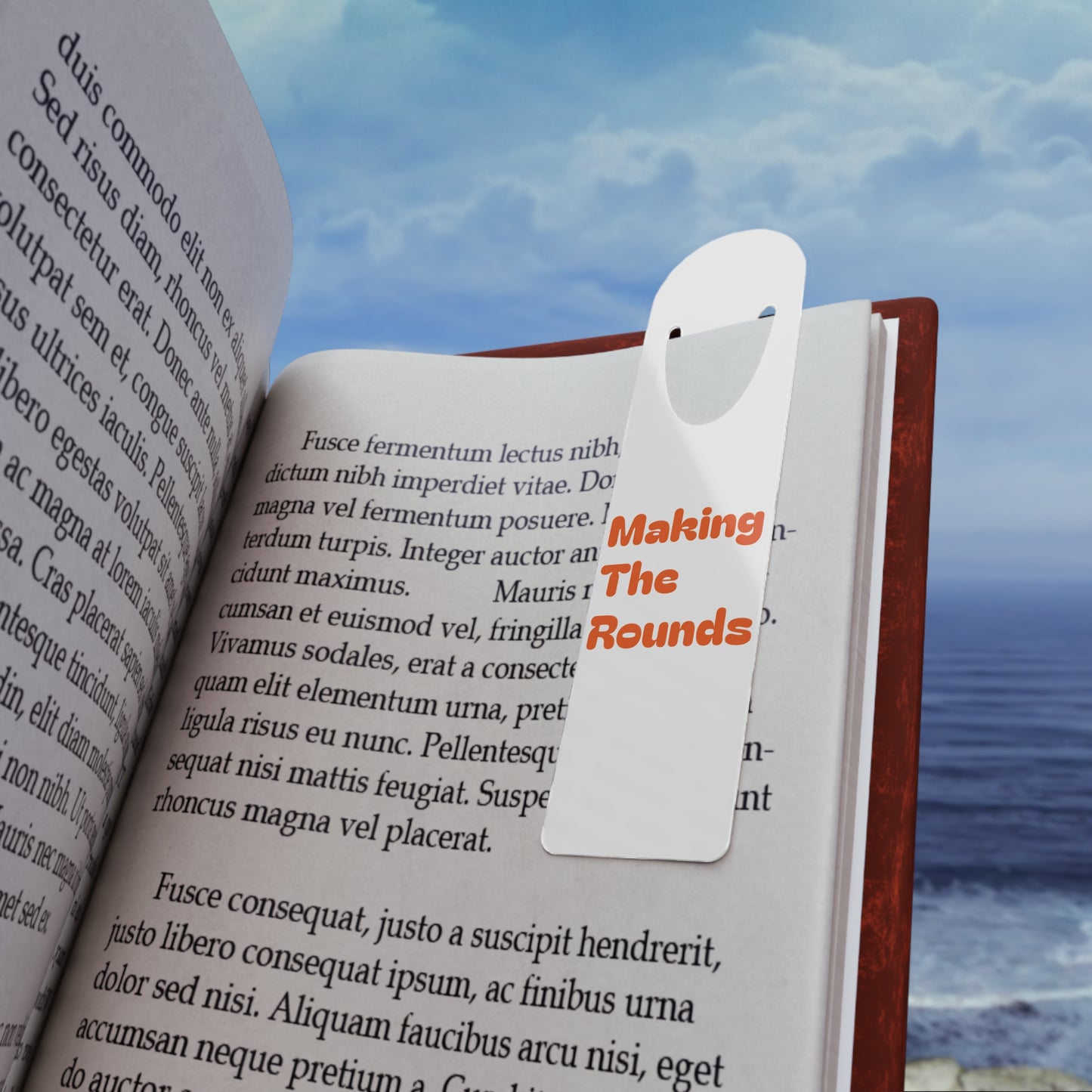 Making The Rounds Orange Bookmark