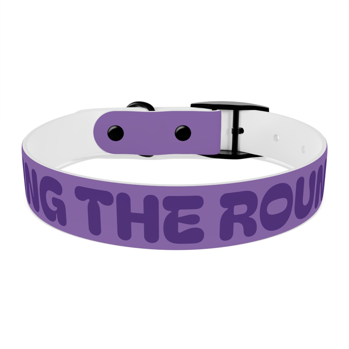 Making The Rounds Purple Dog Collar