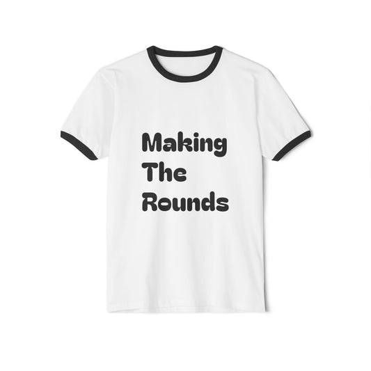 Making The Rounds Black Unisex Cotton Ringer T-Shirt