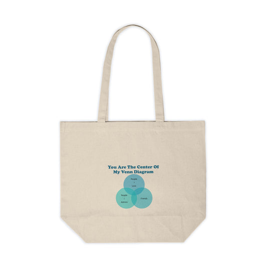 You Are The Center Of My Venn Diagram [Blue] Canvas Shopping Tote