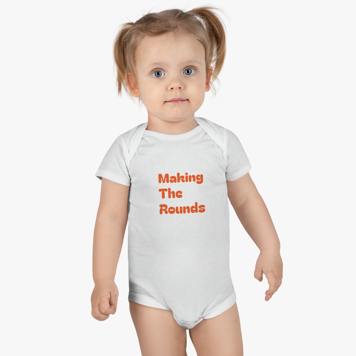 Making The Rounds Orange Baby Short Sleeve Onesie®