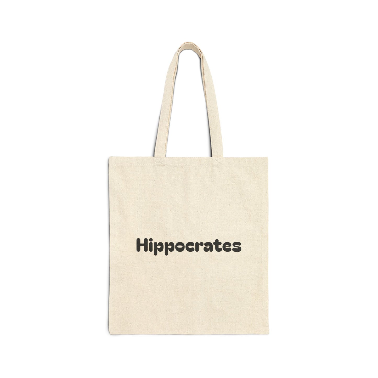 Hippocrates Quote Cotton Tote — "The physician treats, but nature heals."