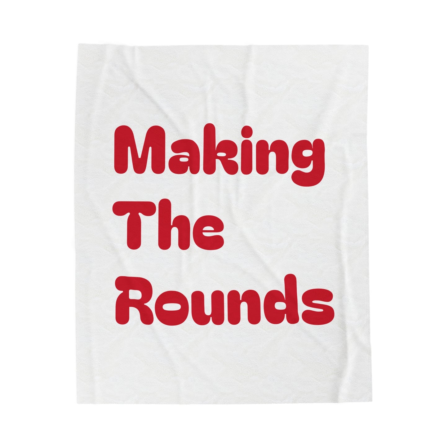 Making The Rounds Red Velveteen Plush Blanket