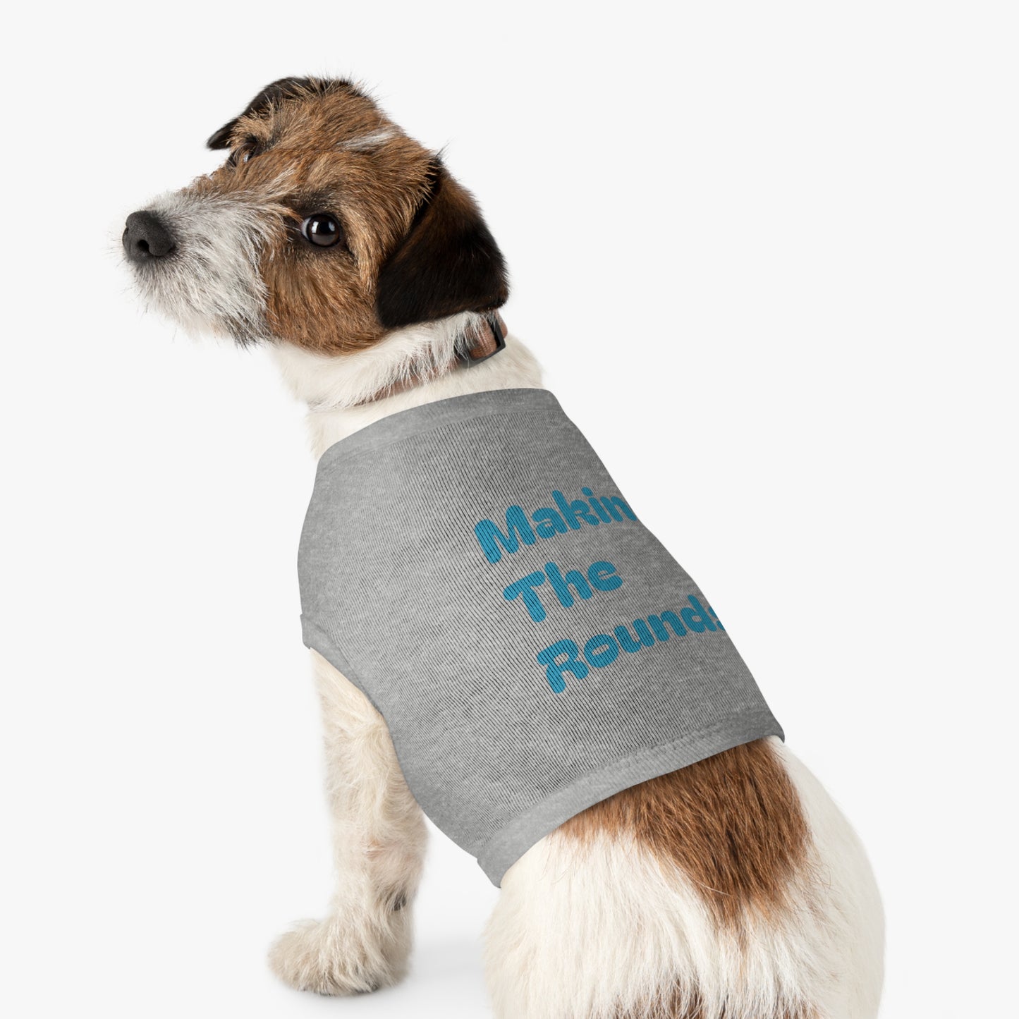 Making The Rounds Blue Pet Tank Top