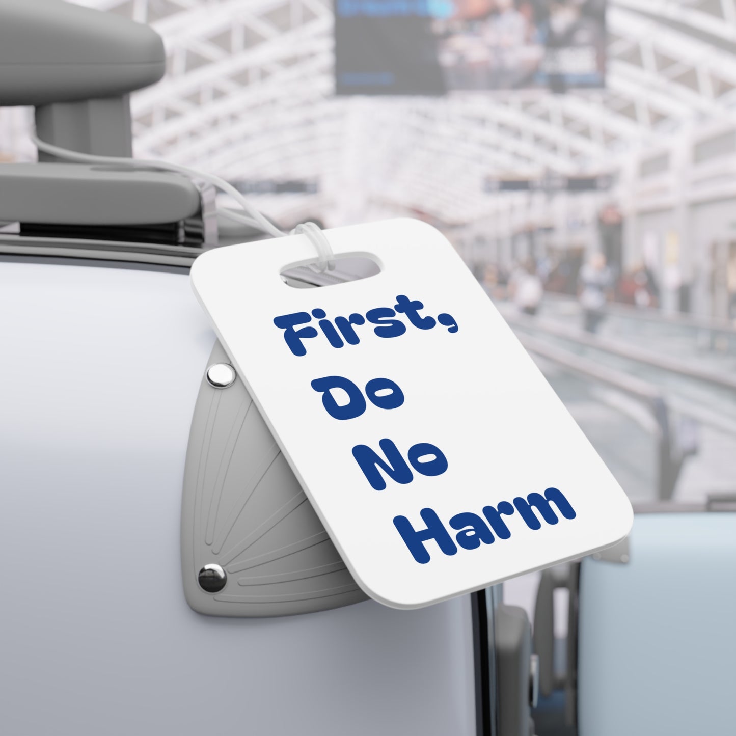 First Do No Harm Dark Blue Luggage Tags