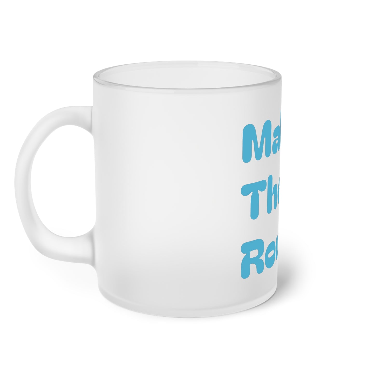 Making The Rounds [Blue] Frosted Glass Mug