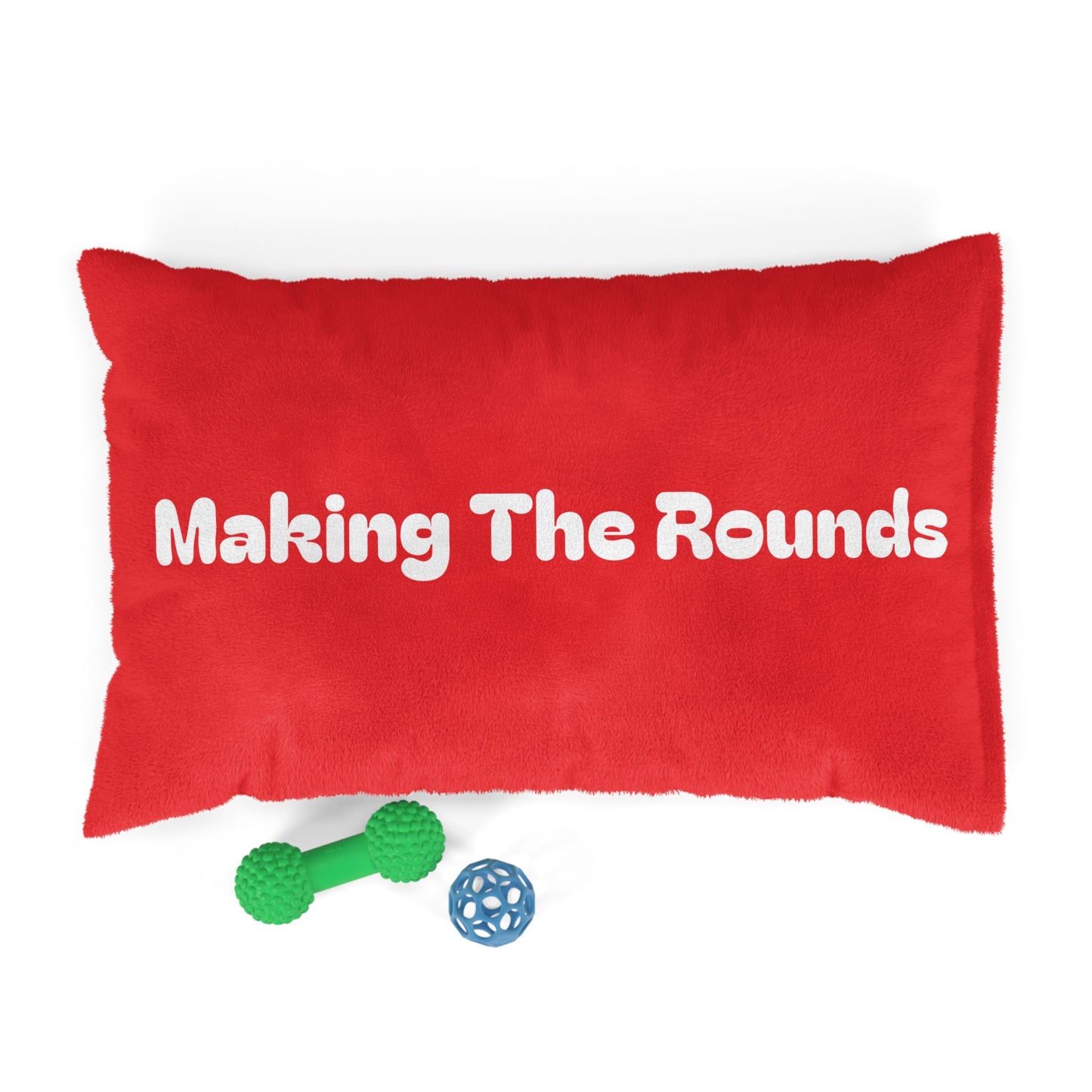 Making The Rounds Red with White Pet Bed