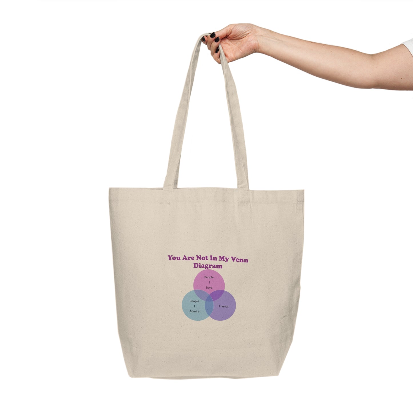 You Are Not In My Venn Diagram [Blue/Purple] Canvas Shopping Tote