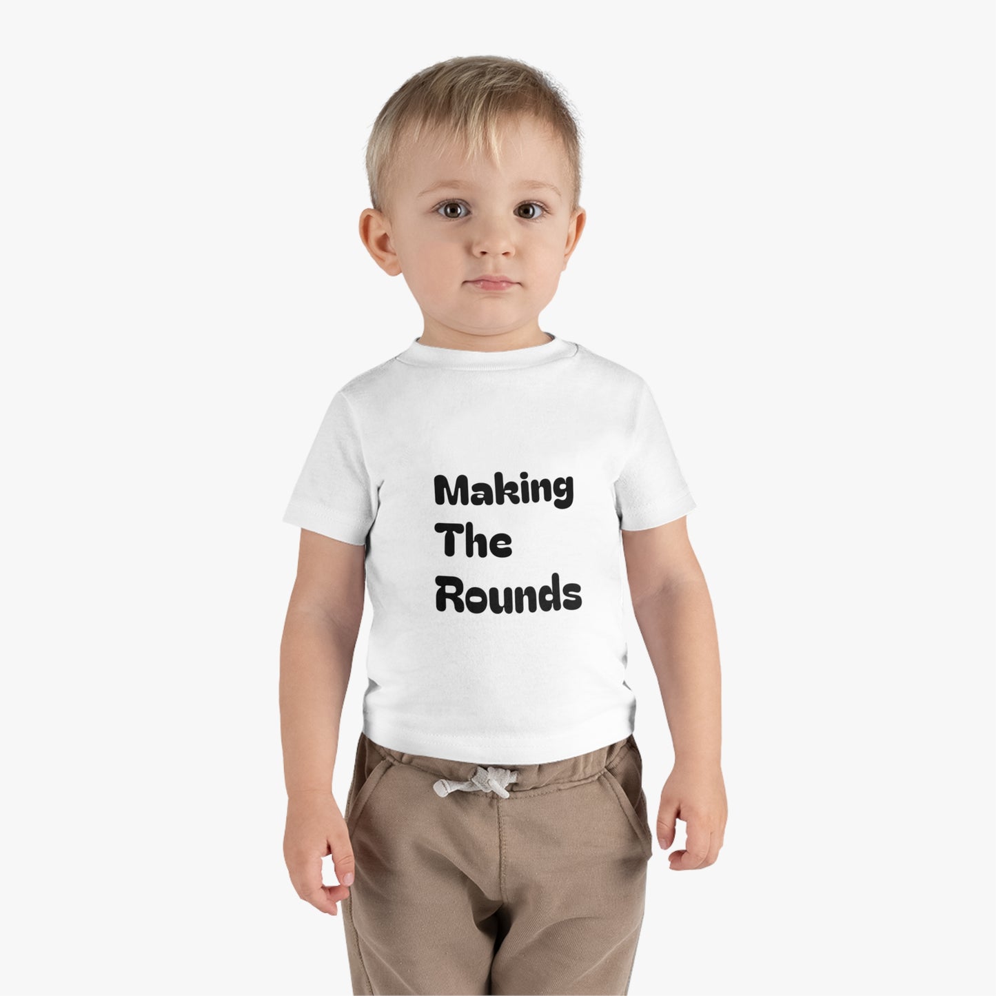 Making The Rounds Black Infant Cotton Jersey Tee