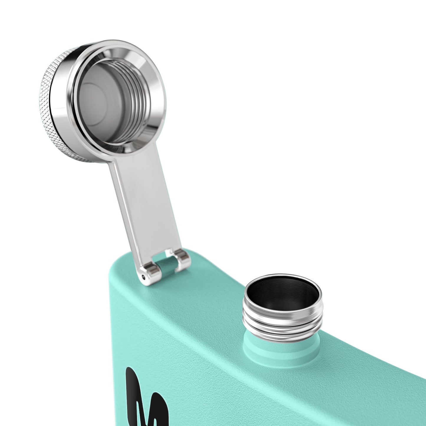 Stainless Flask — "Making The Rounds" Novelty 6oz Hip Flask