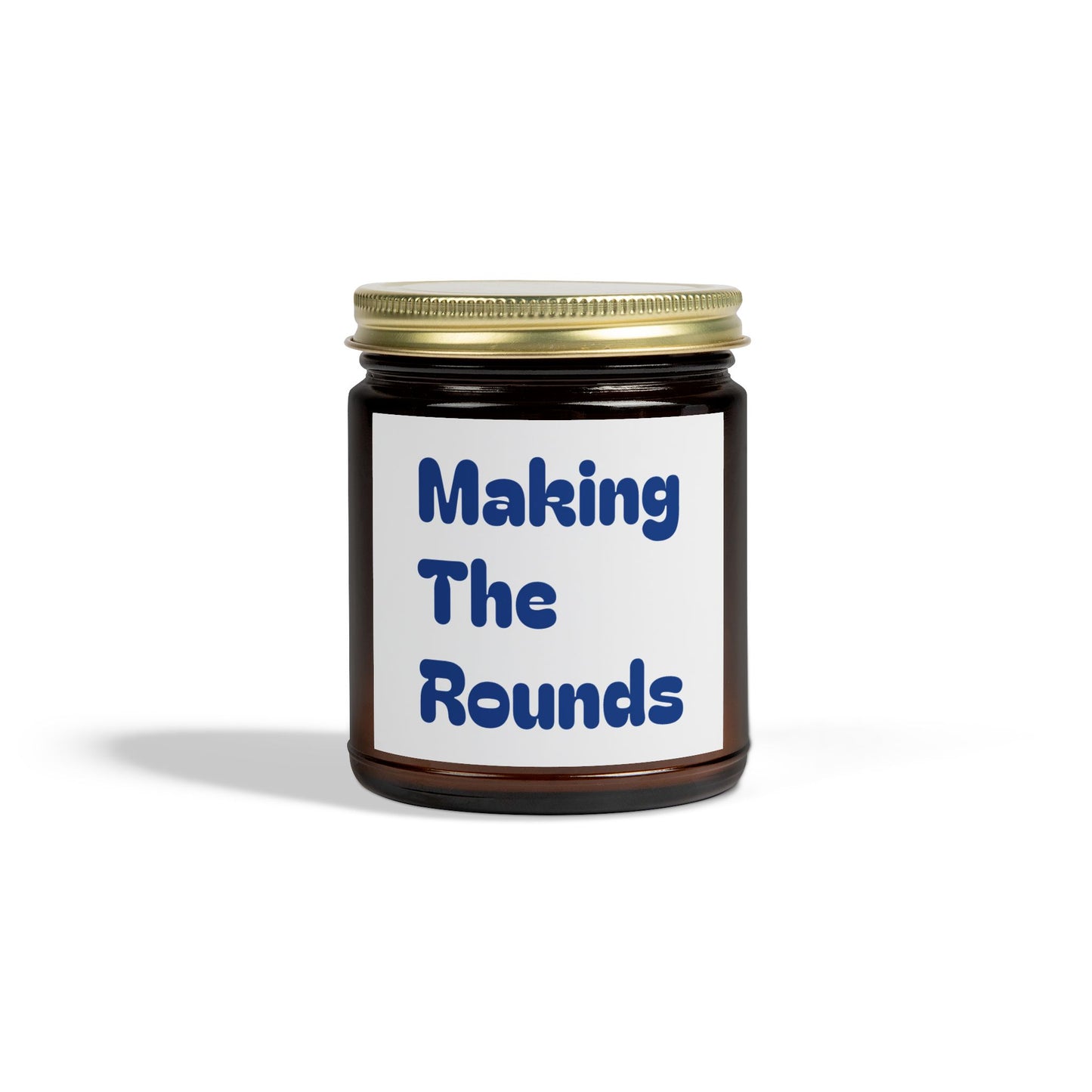 Making The Rounds Dark Blue Scented Candles, Coconut Apricot Wax (4oz, 9oz)