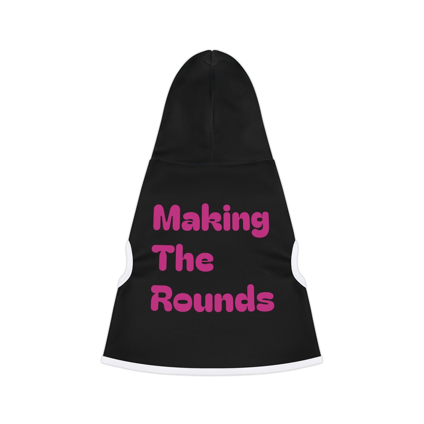 Making The Rounds Black With Pink Pet Hoodie