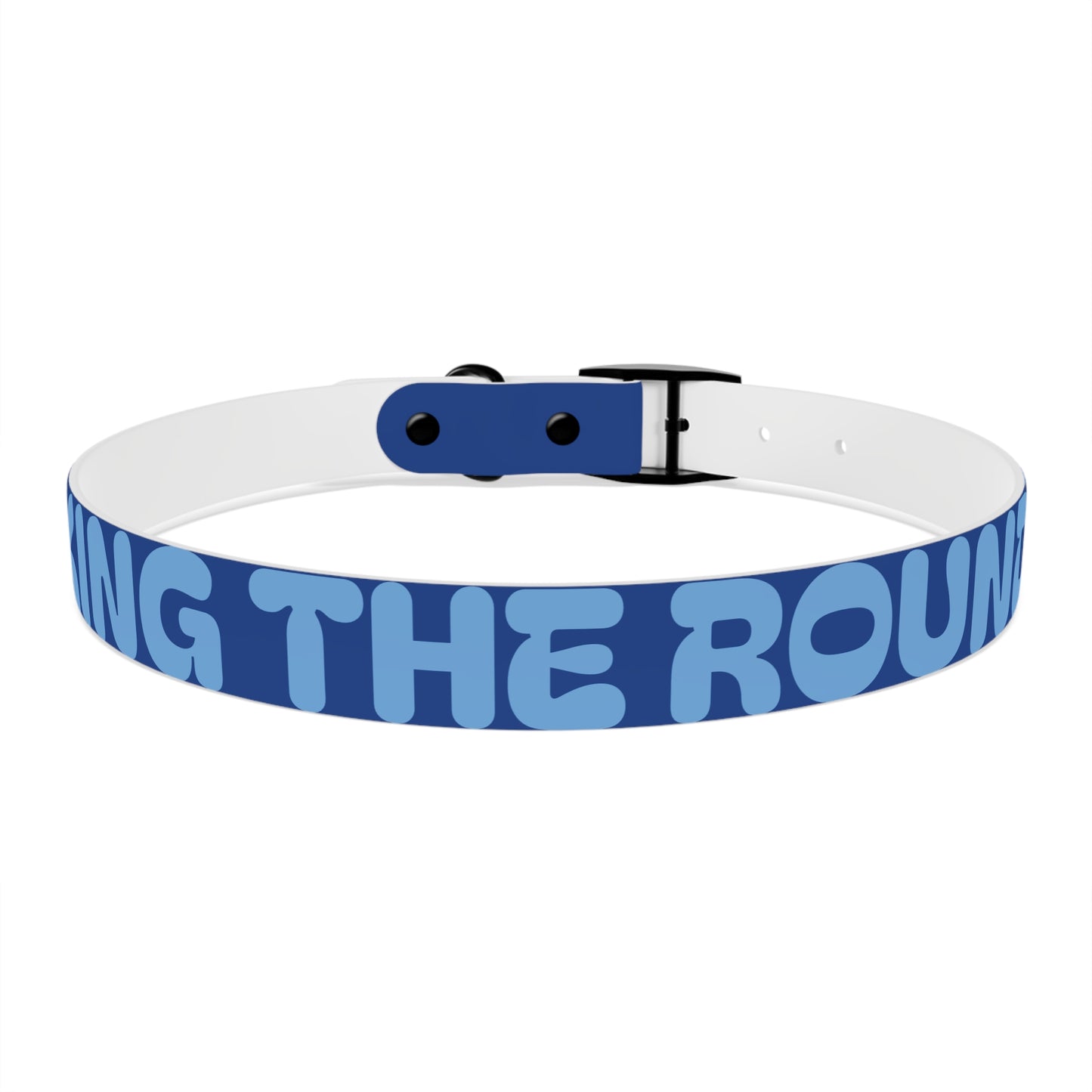 Making The Rounds Light Blue Dog Collar