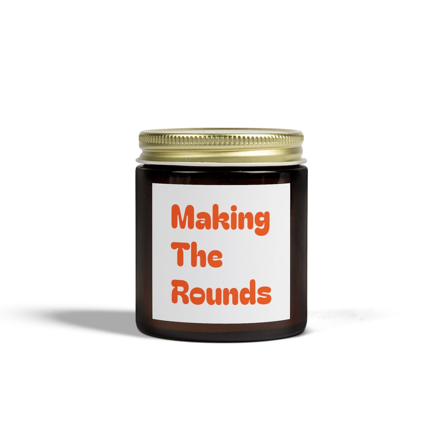 Making The Rounds Orange Scented Candles, Coconut Apricot Wax (4oz, 9oz)