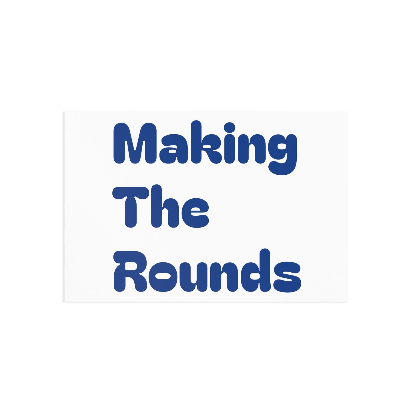 Making The Rounds Dark Blue Fine Art Postcards