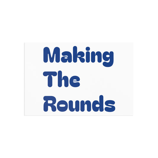 Making The Rounds Dark Blue Fine Art Postcards