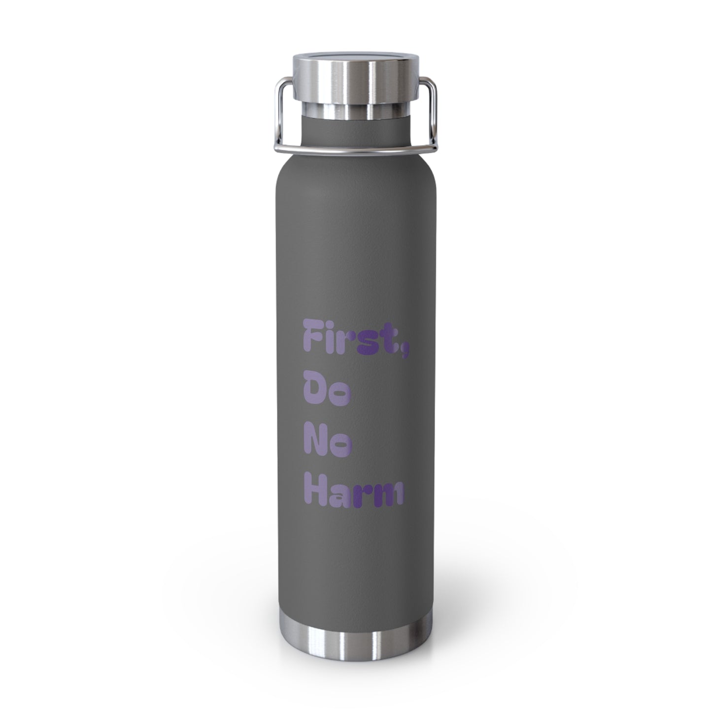 First Do No Harm Purple Copper Vacuum Insulated Bottle, 22oz