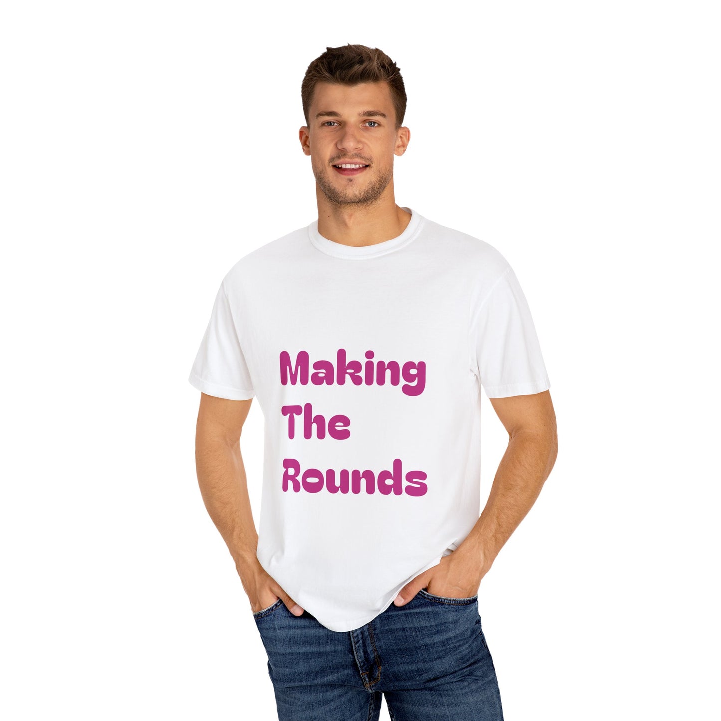 Making The Rounds [Pink with Cover] Unisex Garment-Dyed T-shirt