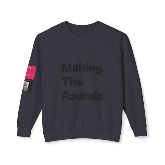 Making The Rounds Black Unisex Lightweight Crewneck Sweatshirt