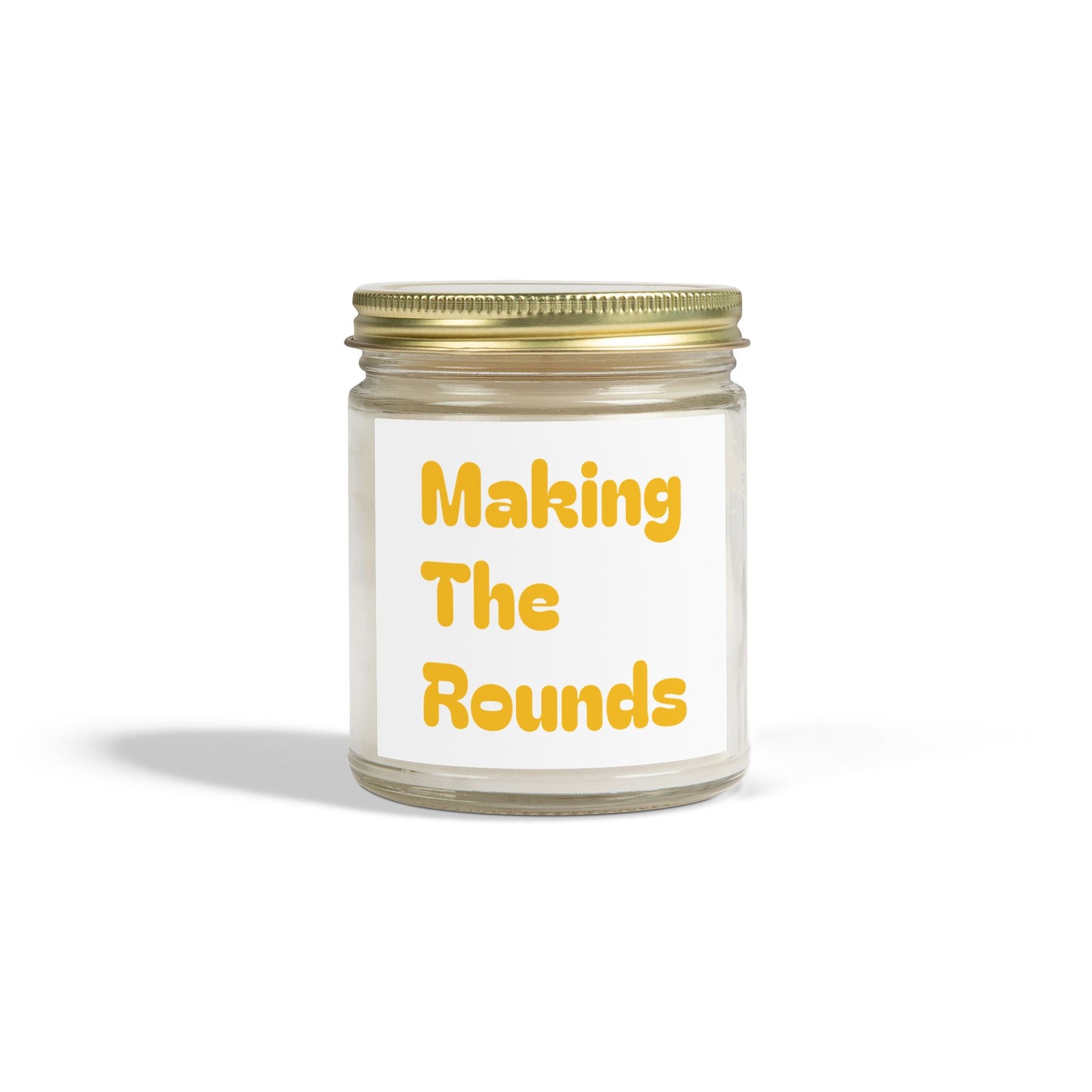 Making The Rounds Yellow Scented Candles, Coconut Apricot Wax (4oz, 9oz)