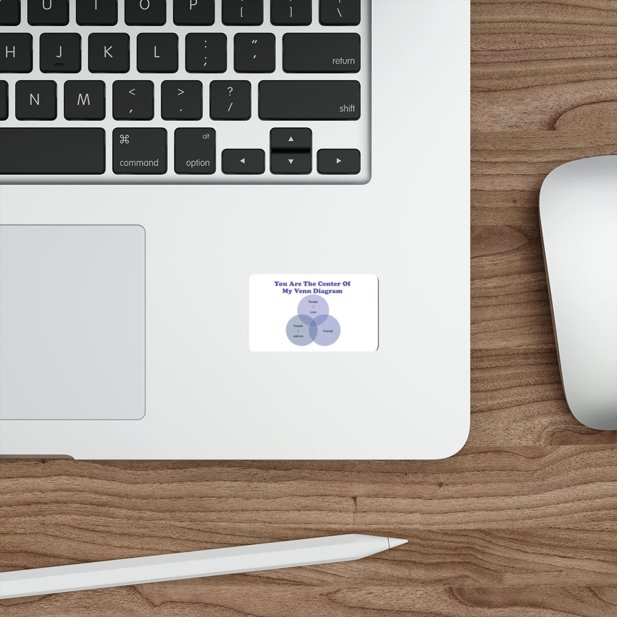 You Are The Center Of My Venn Diagram Purple Die-Cut Stickers