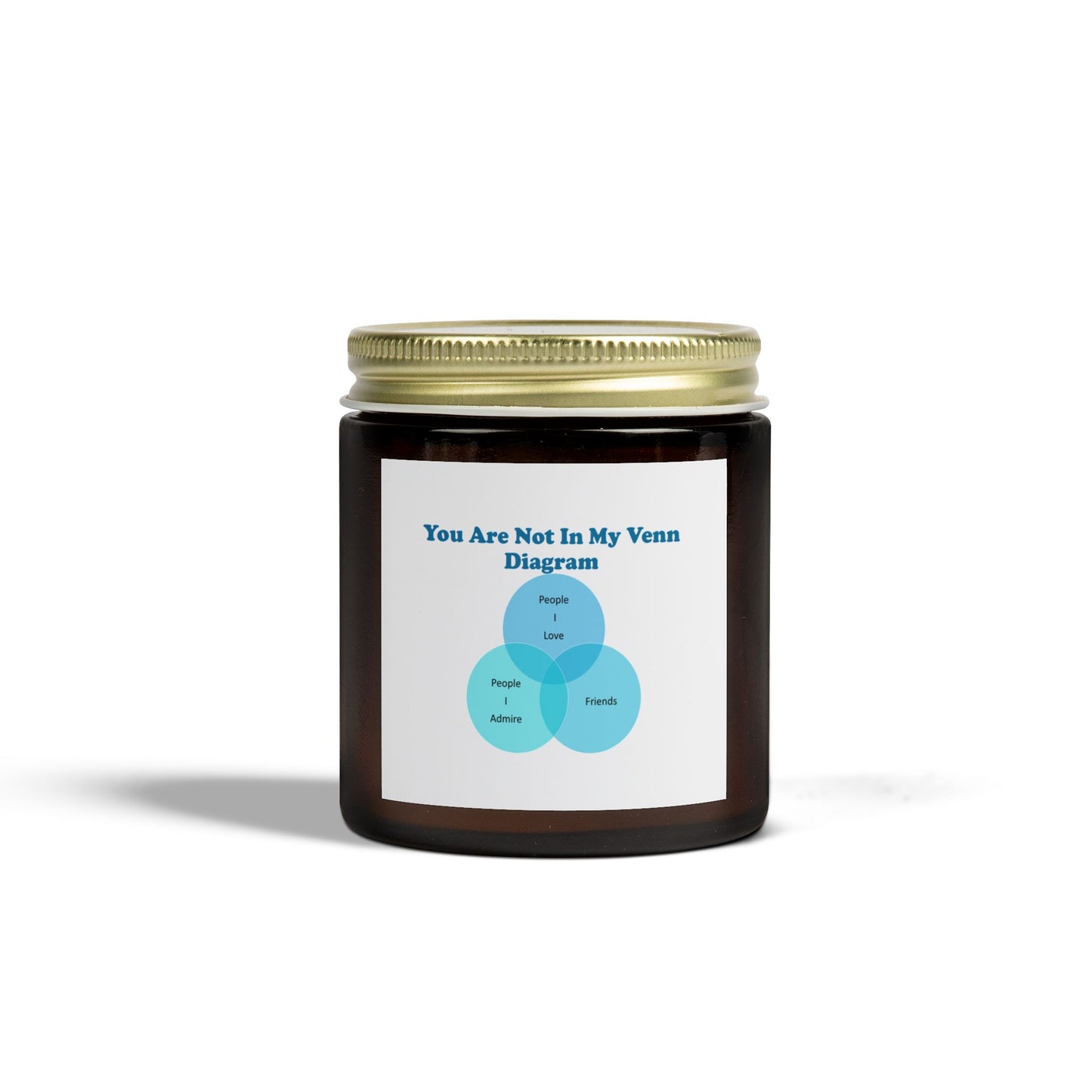 You Are Not In My Venn Diagram Blue Scented Candles, Coconut Apricot Wax (4oz, 9oz)