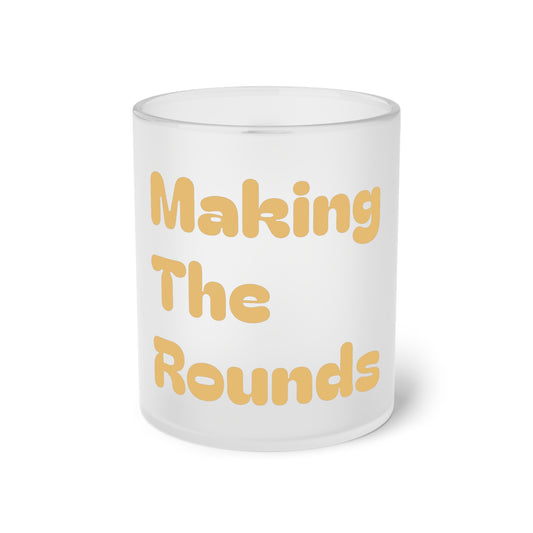 Making The Rounds [Yellow] Frosted Glass Mug