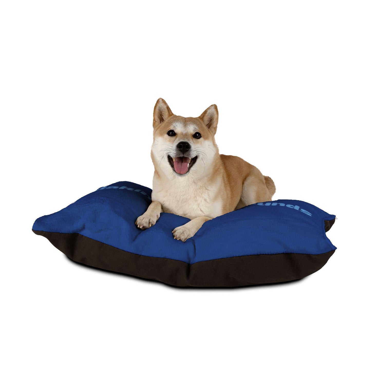 Making The Rounds Dark Blue with Light Blue Pet Bed