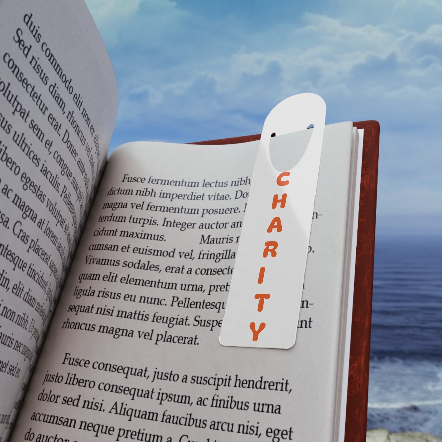 Charity Bookmark Orange