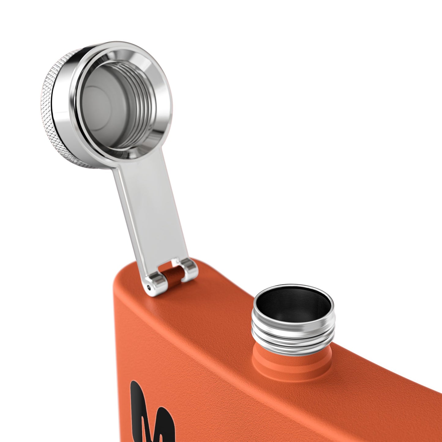 Stainless Flask — "Making The Rounds" Novelty 6oz Hip Flask