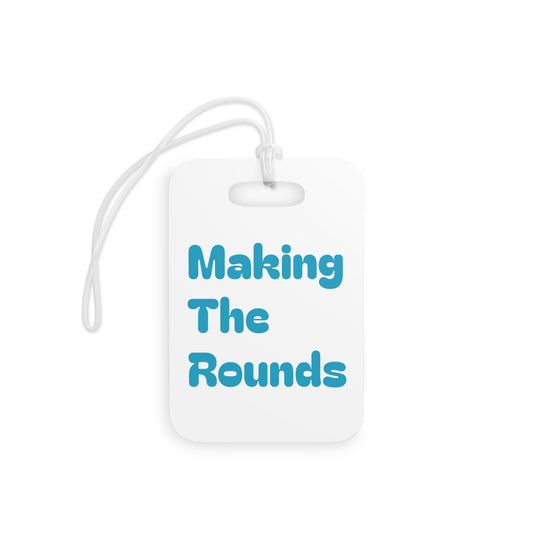 Making The Rounds blue Luggage Tags