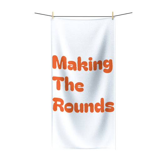 Making The Rounds Orange Polycotton Towel