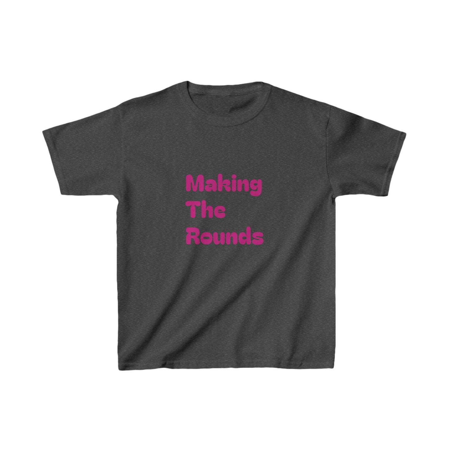 Making The Rounds Pink Kids Heavy Cotton™ Tee