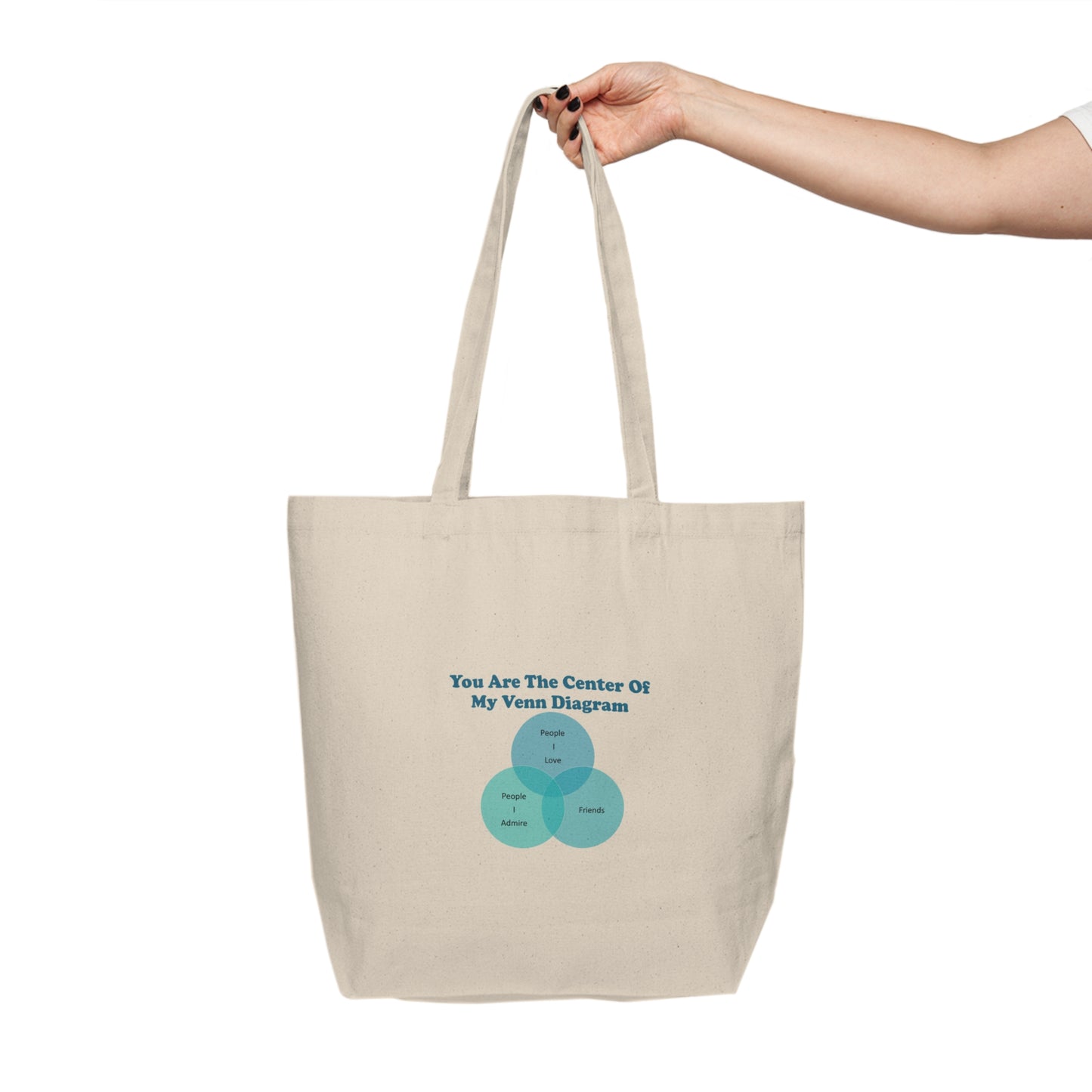 You Are The Center Of My Venn Diagram [Blue] Canvas Shopping Tote