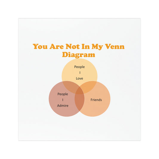 You Are Not In My Venn Diagram Orange Car Magnets