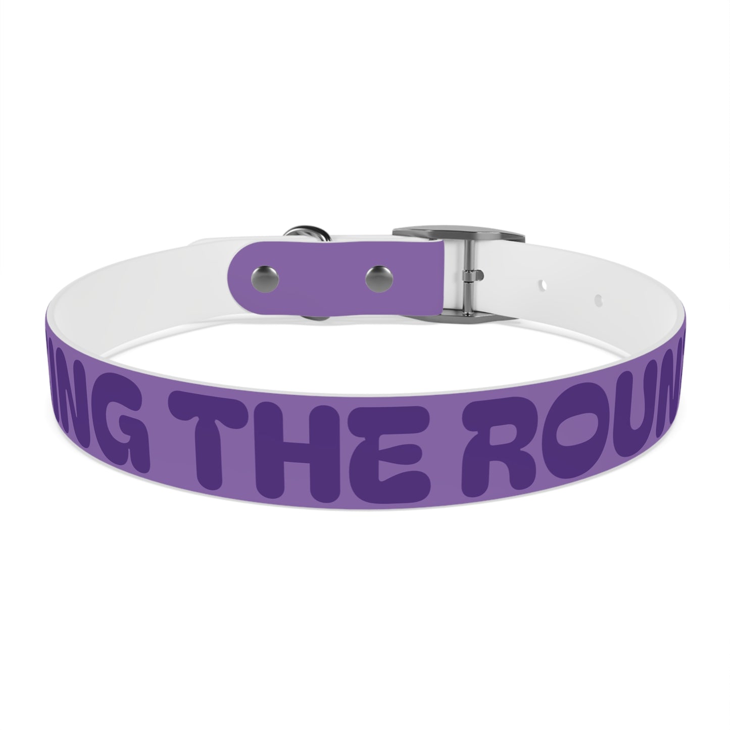 Making The Rounds Purple Dog Collar