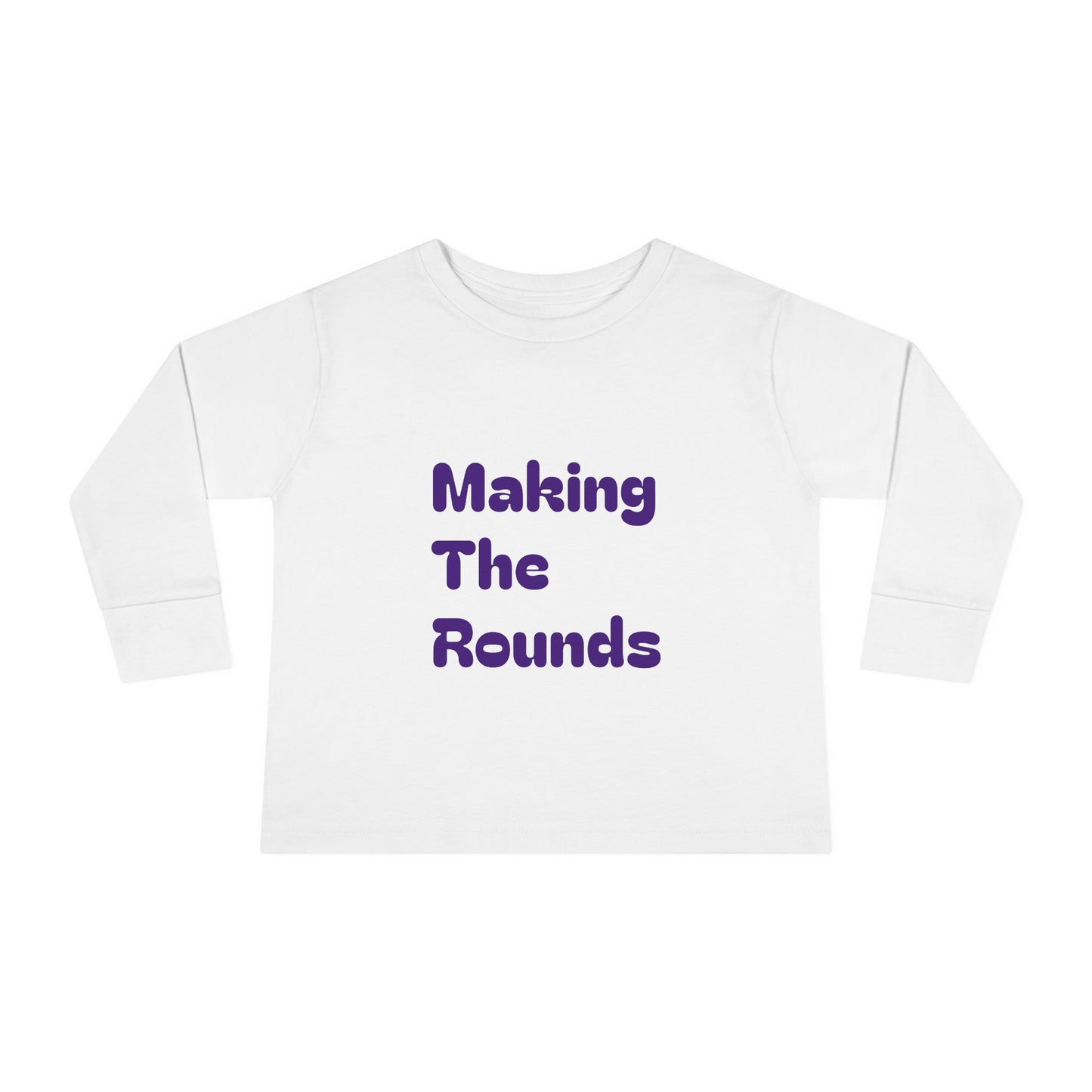 Making The Rounds Purple Toddler Long Sleeve Tee