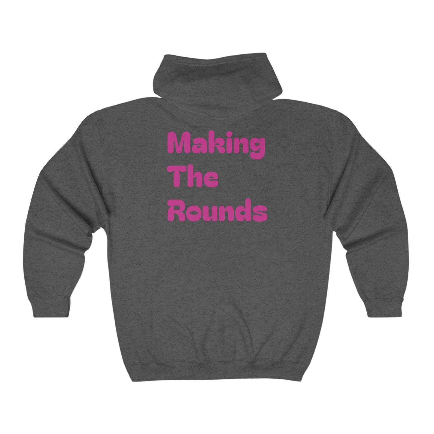 Making The Rounds Pink Unisex Heavy Blend™ Full Zip Hooded Sweatshirt