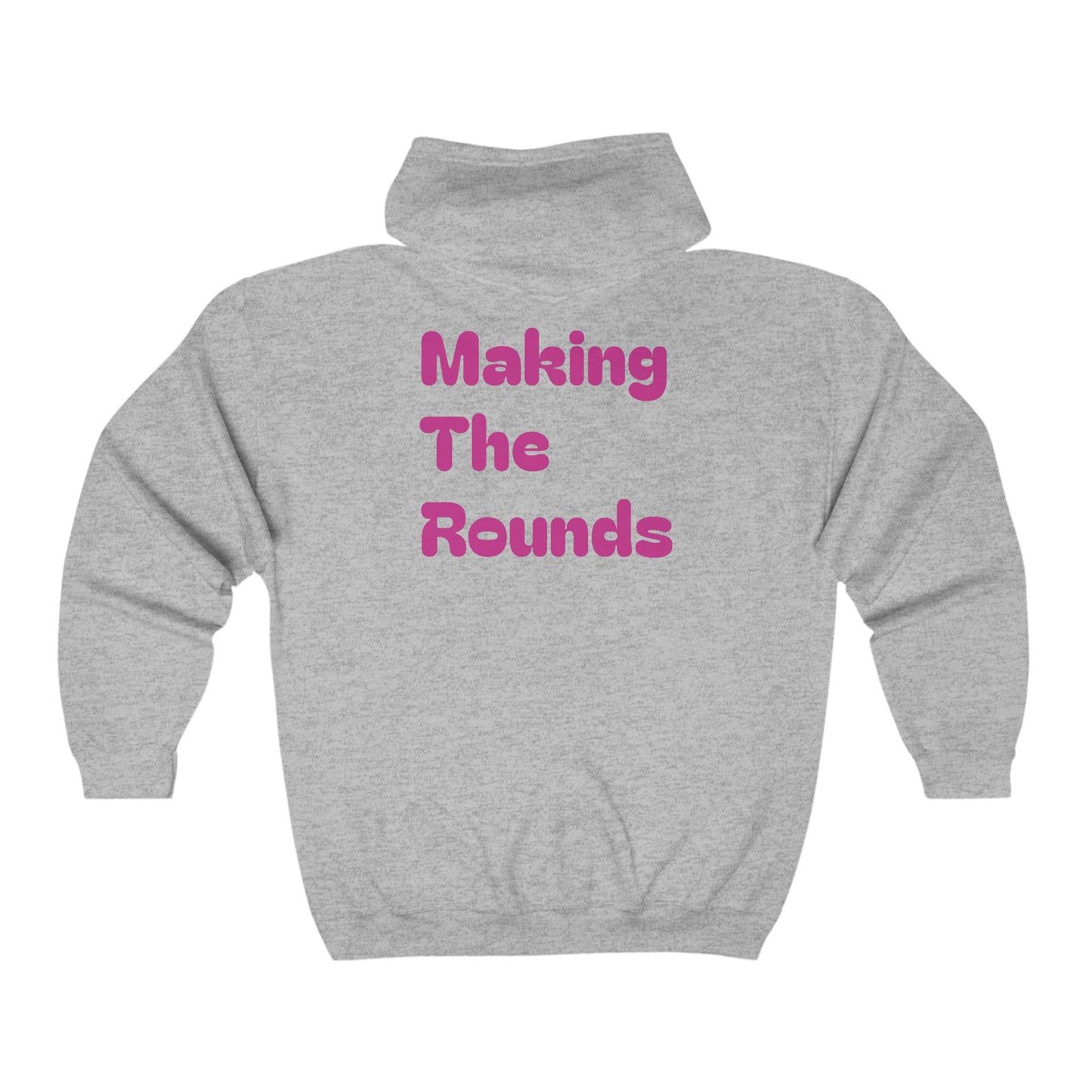 Making The Rounds Pink Unisex Heavy Blend™ Full Zip Hooded Sweatshirt