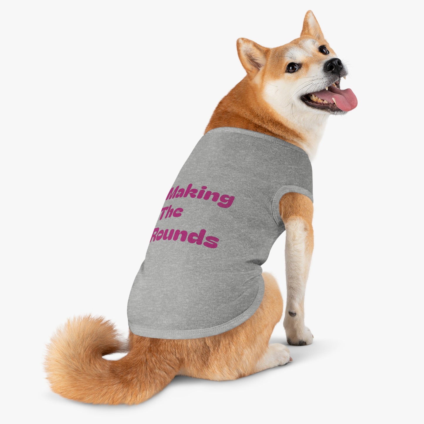 Making The Rounds Pink Pet Tank Top